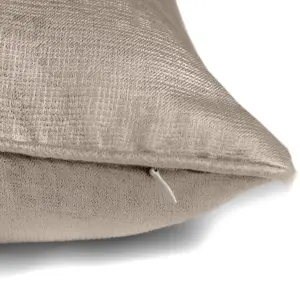 Strata Luxe Natural Velvet Filled Cushion