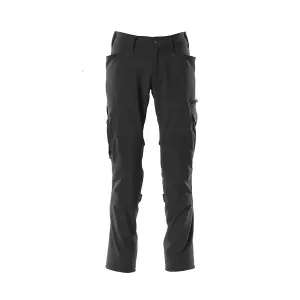 Mascot Accelerate Stretch Trousers with Kneepad Pockets - Black   (44.5) (Leg Length - Long)