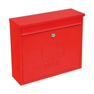 Elegance Locking Wall Mounted Letter Box Red