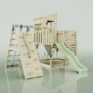 PolarPlay Kids Climbing Tower & Playhouse with Swing and Slide - Climb & Swing Tyra Sage