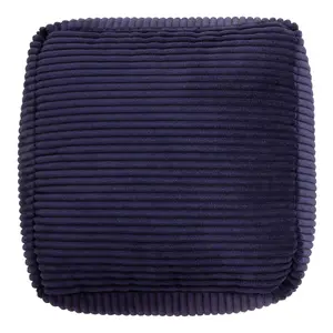 icon Theo Corduroy Bean Bag Pouffe Navy Blue Footstool Bean Bags