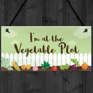 Red Ocean Funny Garden Signs And Plaques Vegetable Plot Sign Home Decor Sign Mum Dad Gift