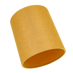 Contemporary and Sleek Ochre Linen Fabric 6 Cylindrical Lamp Shade 60w Maximum