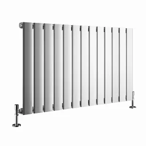 Right Radiators 600x884 mm Horizontal Single Flat Panel Designer Radiator Chrome