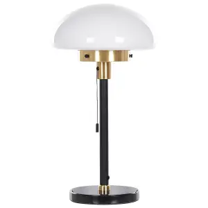 Beliani Retro Table Lamp Black MINIJA