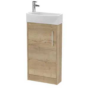 Juno 440mm Free-standing Cloakroom Vanity Autumn Oak