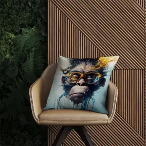 Monkey Splashart Outdoor Cushion 45cm x 45cm