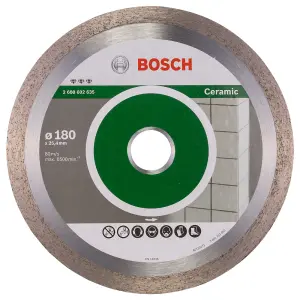 Bosch Professional Diamond Cutting Disc - Best for Ceramic - 200 x 25.40 x 2.2 x 10 mm