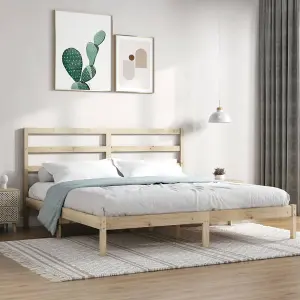 Berkfield Bed Frame Solid Wood Pine 200x200 cm