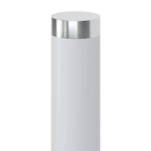 GoodHome callisto Contemporary Stainless steel Mains-powered 1 lamp Integrated LED Outdoor Post light (H)480mm