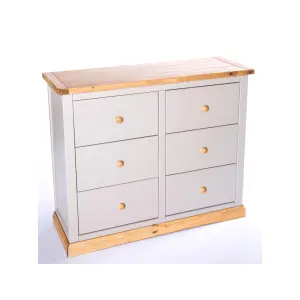 Bomporto 6 Drawer Chest of Drawers Wood Knob