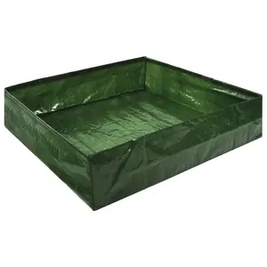 Raised Square Grow Bag - Non-Permanent Garden Vegetable Patch Planter for Growing Veg, Fruit, Herbs & Flowers - H25 x W97 x D97cm