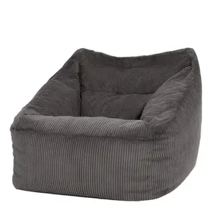 icon Morgan Corduroy Armchair Bean Bag Charcoal Grey Giant Bean Bag Chair