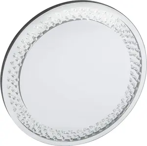 Floating jewelled Round Wall Mirror Crystal Diamond 60cm