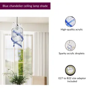 Innoteck Spiral Droplet Pendant Light shade - Blue