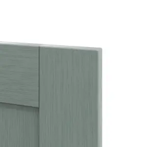 GoodHome Alpinia Matt green wood effect Shaker Tall appliance Cabinet door (W)600mm (H)867mm (T)18mm