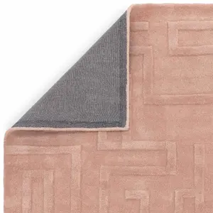 Handmade Modern Blush Abstract Wool Easy to Clean Rug for Living Room & Bedroom-160cm X 230cm