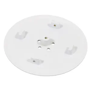 SPARES2GO 110mm Luxury Plug Cover for Shower Trap with 90mm Tray (Matt White)