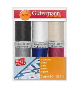 TSET COTTON 30 PK6 - Thread Set: Cotton No.30: 6 x 300m: 1 - Gutermann