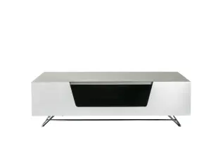 Chromium TV-Stand with 1 Flap White CRO2-1200CB-WHT