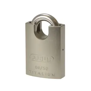 ABUS Mechanical 90RK/50 TITALIUM™ Padlock Closed Shackle Carded