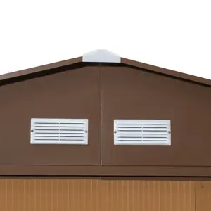 11 ft. W x 13 ft. D Metal Garden Shed Brown