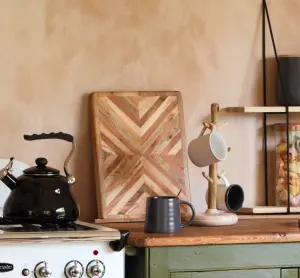 KitchenCraft Serenity Butchers Block with Distinctive Herringbone Design