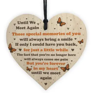 Until We Meet Again Plaque Memorial Gift For Mum Dad Nan Grandad Memorial Plaque Keepsake