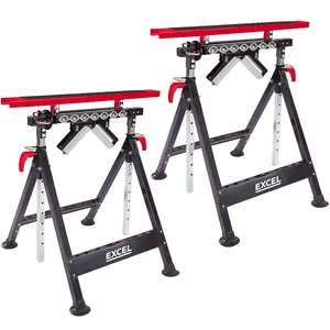 Excel Multi-Function 4 in 1 Workbench Table Trestle Roller Stand Adjustable Height