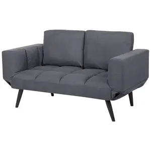 Beliani Glam Sofa Bed BREKKE Dark Grey