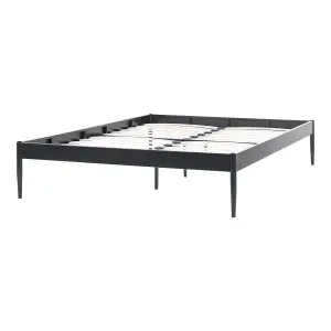 Metal EU King Size Bed Black VAURS