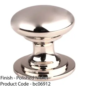 Victorian Tiered Door Knob - 50mm Polished Nickel Cabinet Pull Handle Round Rose