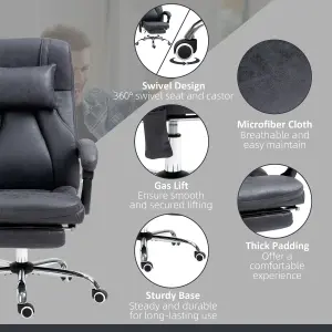 Vinsetto High Back Massage Office Chair with Vibration Point Headrest Remote