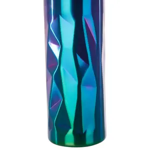 Interiors by Premier Oil Slick Finish 450ml Insulated Stainless Steel Travel Mug, Travel Mug with Lid, Thermos Style Travel Mug