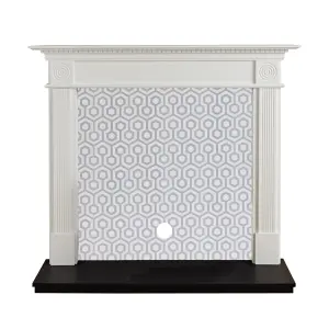 Focal Point Woodthorpe White & black MDF Fireplace surround set