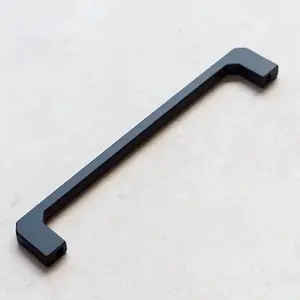 160mm Matt Black Cabinet Handle Slim Square Cupboard Drawer Door Pull Bedroom Bathroom Wardrobe Furniture Replacement Upcycle