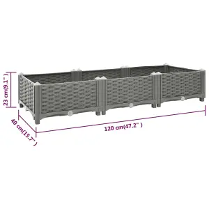 Berkfield Raised Bed 120x40x23 cm Polypropylene