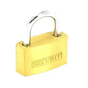 Securit Brass Padlock 50mm with x3 Keys