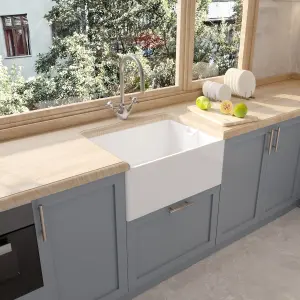 Single Bowl Fireclay Belfast Sink with Mono Kitchen Sink Mixer Tap - Balterley