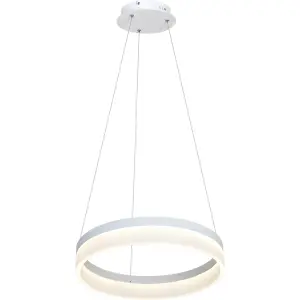 Milagro Ring 40CM LED Designer Pendant Lamp A Stunning Centrepiece Formed From A Hypnotic White Circular 24W(120W) LED Hoop