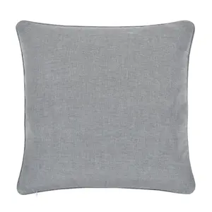 GoodHome Arntzen Grey Plain Indoor Cushion (L)55cm x (W)55cm