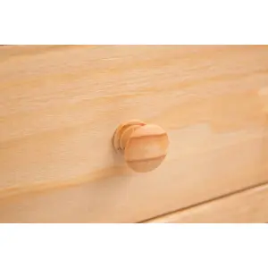 Lugo 1 Drawer Bedside Table Wood Knob