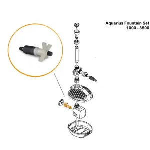 Replacement Impeller Oase Aquarius Fountain Pump 1500 (Part 18012)