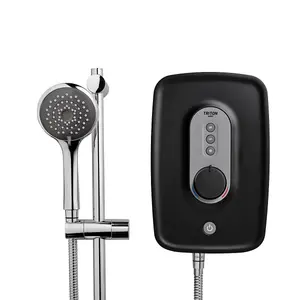 Triton Danzi Matt Black 8.5kW Electric Shower + Riser RP Perea Aquasurge Opal 3