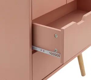 GFW Nyborg 2+2 Drawer Chest Coral Pink