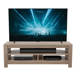 AVF Calibre Sound 1.2m TV Stand with Sliding Shelf, for TVs up to 60" - Rustic Sawn Oak