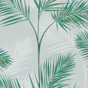 South Beach Palm Leaf Wallpaper Stone Fine Decor FD42678