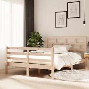 Berkfield Bed Frame Solid Wood 140x200 cm 4FT6 Double