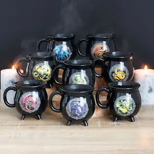 Mabon Colour Changing Cauldron Mug by Anne Stokes