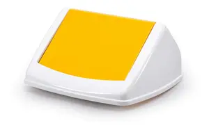 Durable DURABIN Square 40L Flip Swing Lid - Strong Recycling Bin Lid - Yellow